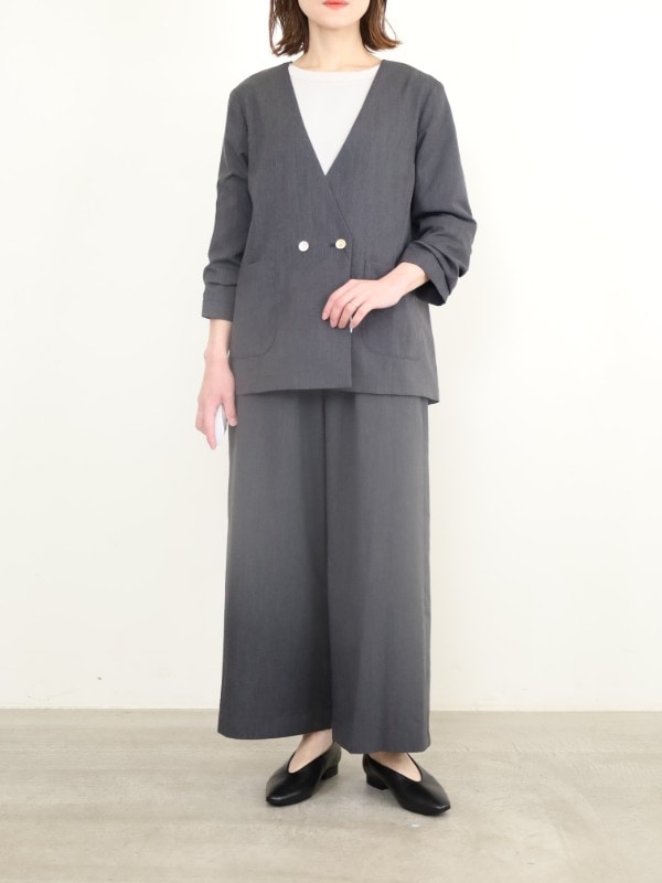 【trois】8.5分丈セミワイドパンツ