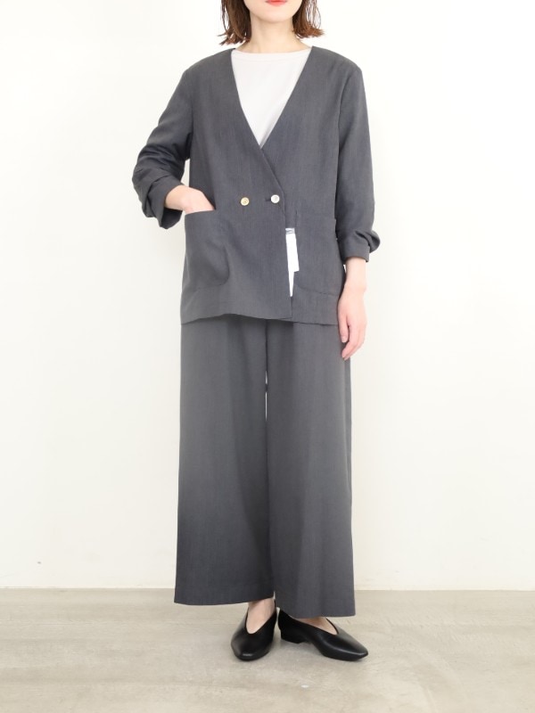 【trois】8.5分丈セミワイドパンツ