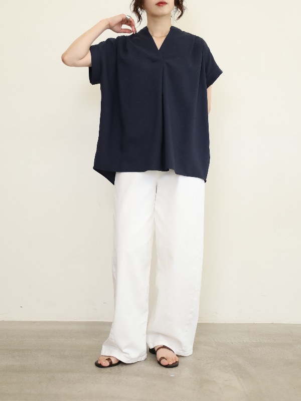 【MICA&DEAL】タックショルダーブラウス