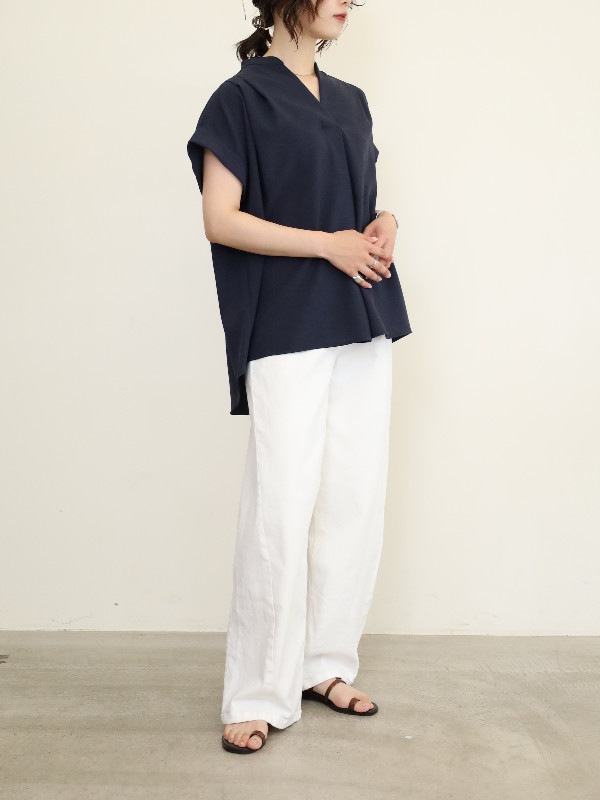 【MICA&DEAL】タックショルダーブラウス