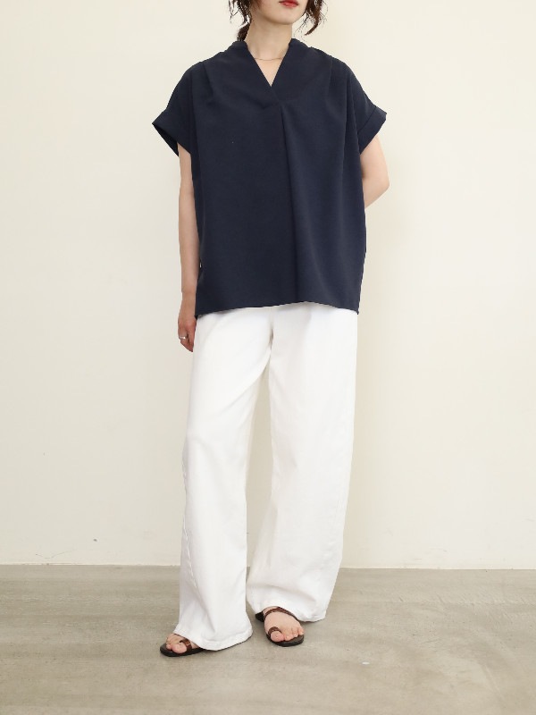 【MICA&DEAL】タックショルダーブラウス