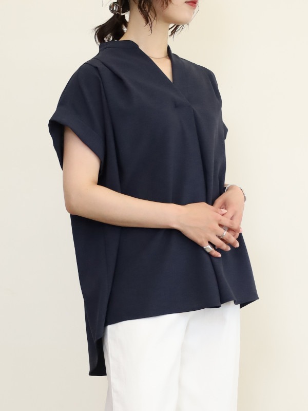 【MICA&DEAL】タックショルダーブラウス