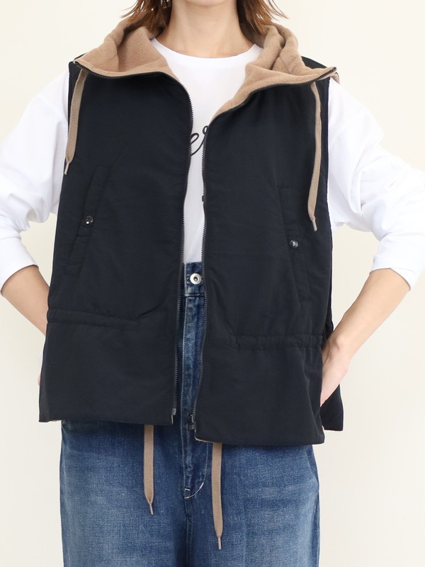 【Munich】ナイロンタフタ×フリースベスト