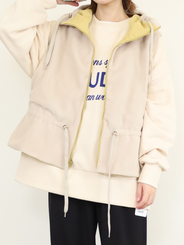 【Munich】ナイロンタフタ×フリースベスト