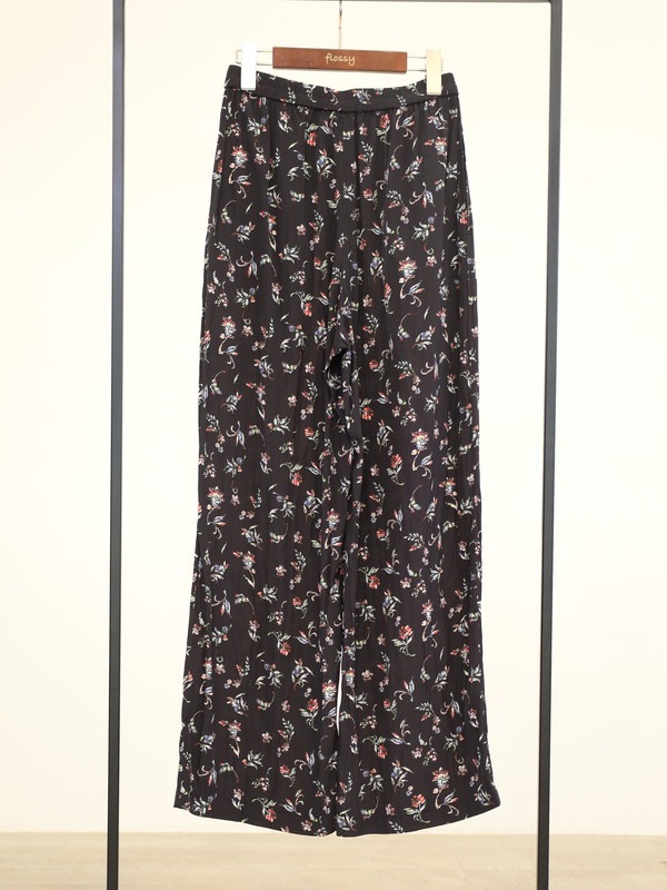 【ma couleur】花柄セミワイドパンツ