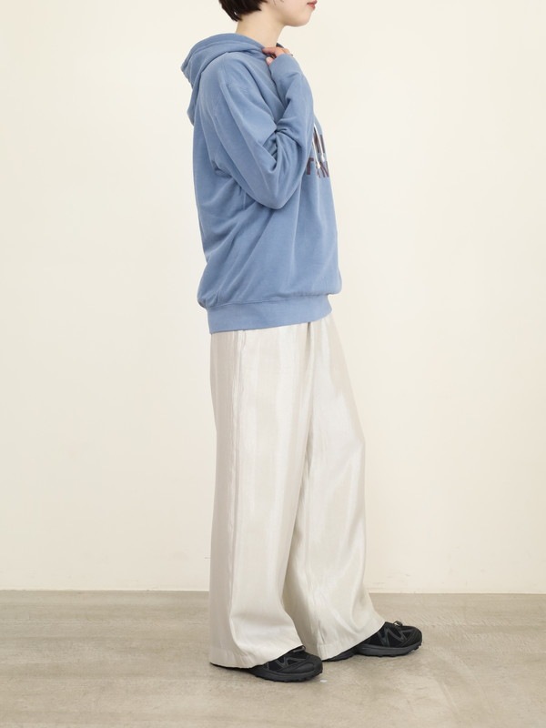 【LeMelange】ミニ裏毛ピグメント染めフーディー 