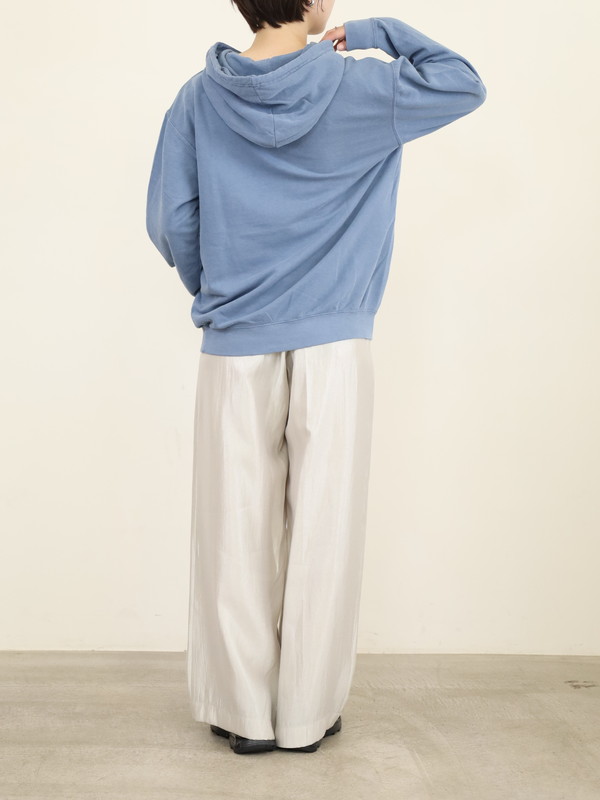 【LeMelange】ミニ裏毛ピグメント染めフーディー 