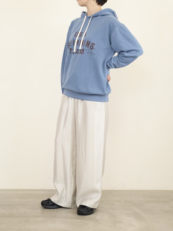 【LeMelange】ミニ裏毛ピグメント染めフーディー 