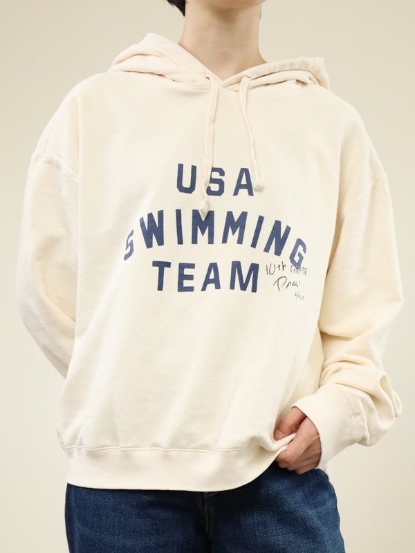 【LeMelange】ミニ裏毛ピグメント染めフーディー 