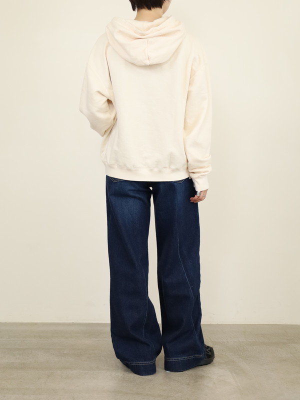 【LeMelange】ミニ裏毛ピグメント染めフーディー 