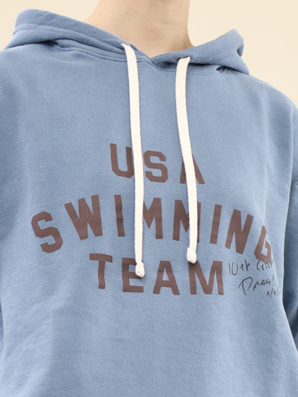 【LeMelange】ミニ裏毛ピグメント染めフーディー 