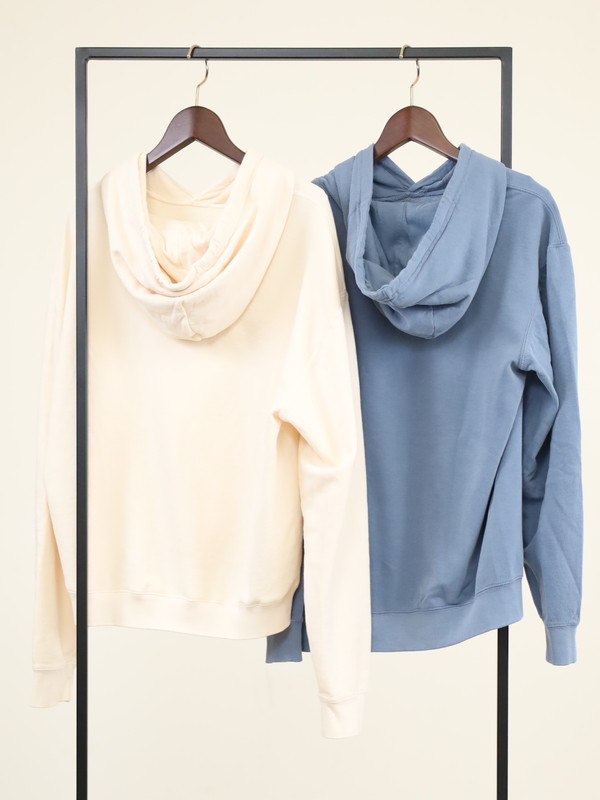 【LeMelange】ミニ裏毛ピグメント染めフーディー 