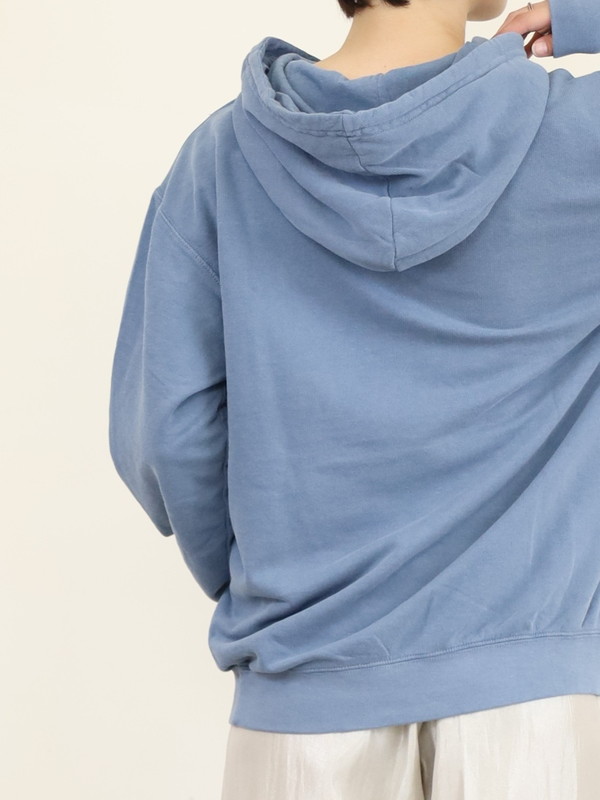 【LeMelange】ミニ裏毛ピグメント染めフーディー 