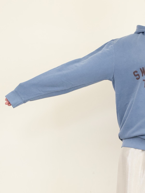 【LeMelange】ミニ裏毛ピグメント染めフーディー 