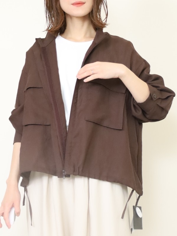 【MICA&DEAL】スタンドカラーシアーブルゾン