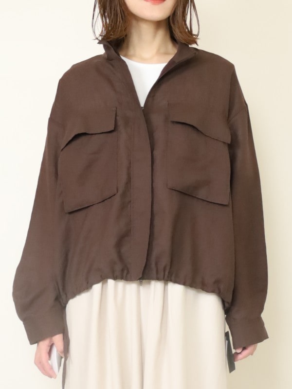 【MICA&DEAL】スタンドカラーシアーブルゾン