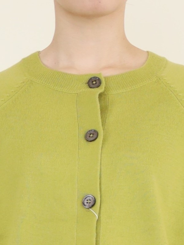 【chez-voeu】丸首ニットカーディガン