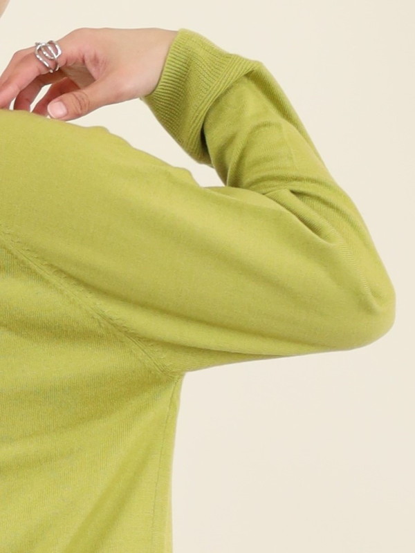 【chez-voeu】丸首ニットカーディガン