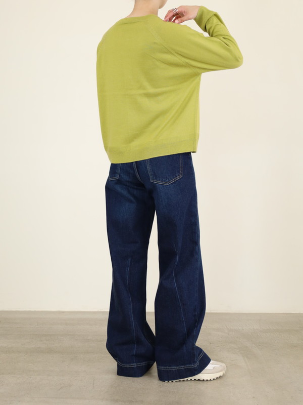 【chez-voeu】丸首ニットカーディガン