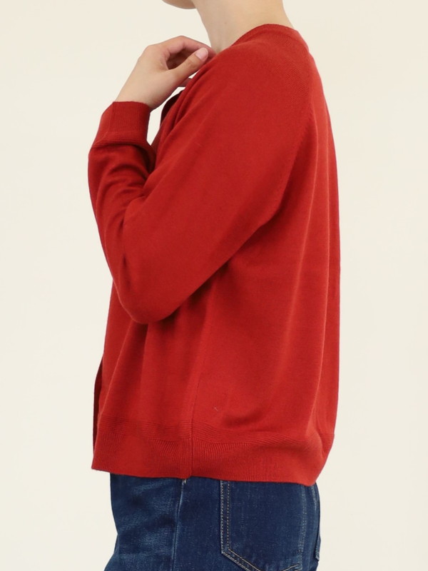 【chez-voeu】丸首ニットカーディガン