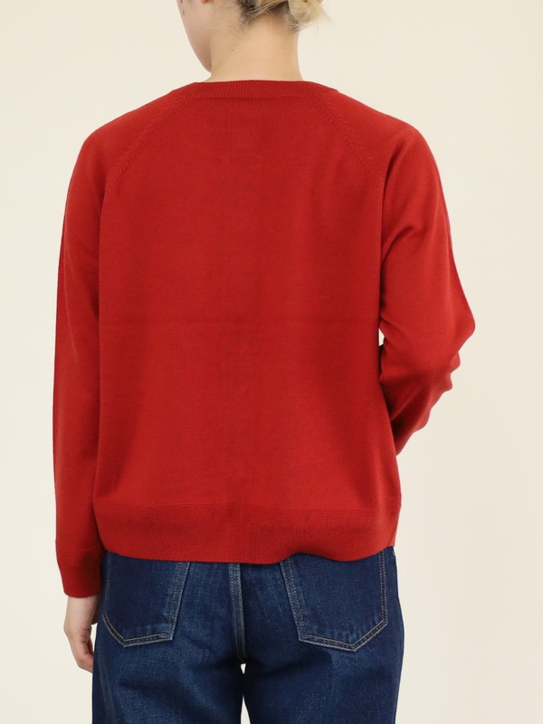 【chez-voeu】丸首ニットカーディガン