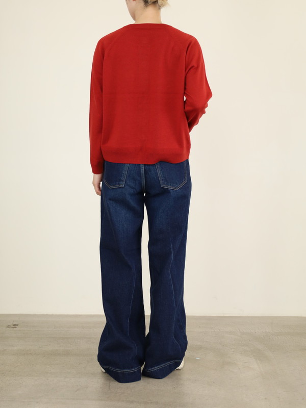 【chez-voeu】丸首ニットカーディガン