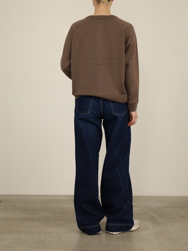 【chez-voeu】丸首ニットカーディガン