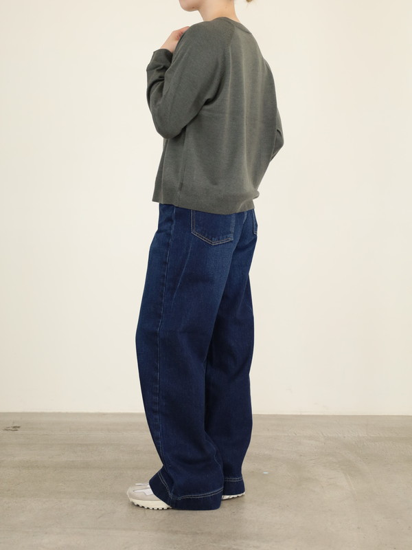 【chez-voeu】丸首ニットカーディガン