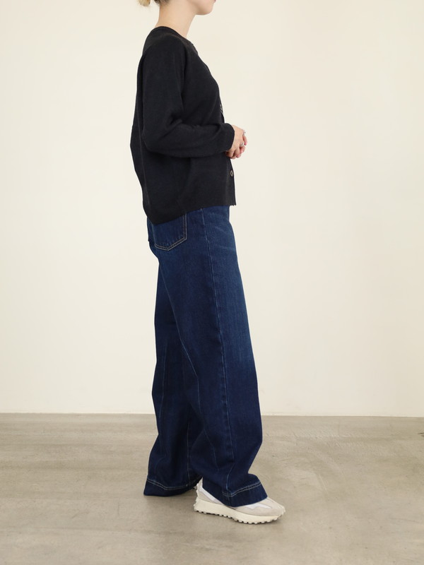 【chez-voeu】丸首ニットカーディガン