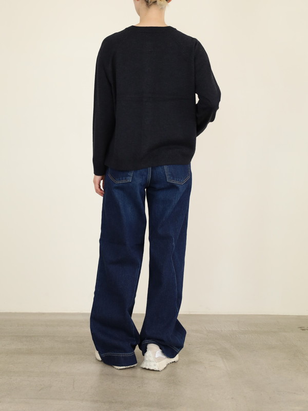 【chez-voeu】丸首ニットカーディガン