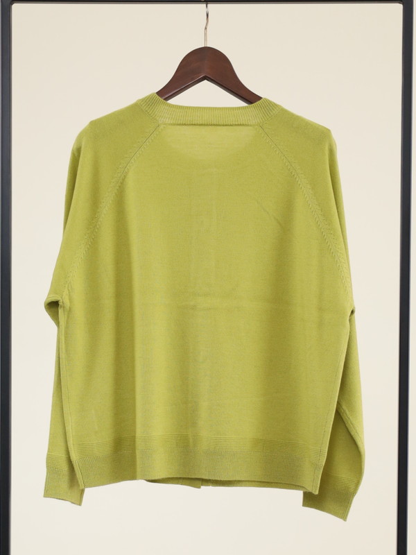 【chez-voeu】丸首ニットカーディガン