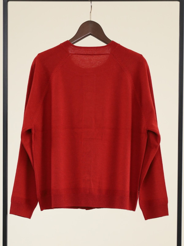 【chez-voeu】丸首ニットカーディガン