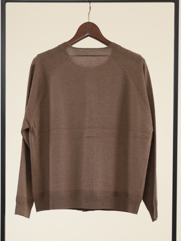 【chez-voeu】丸首ニットカーディガン