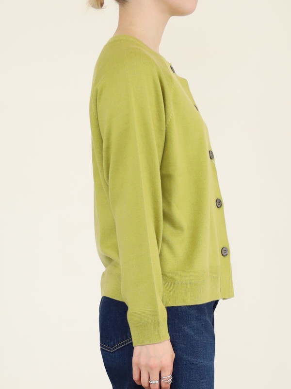 【chez-voeu】丸首ニットカーディガン