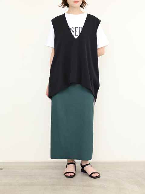 【ayane】リブペンシルスカート