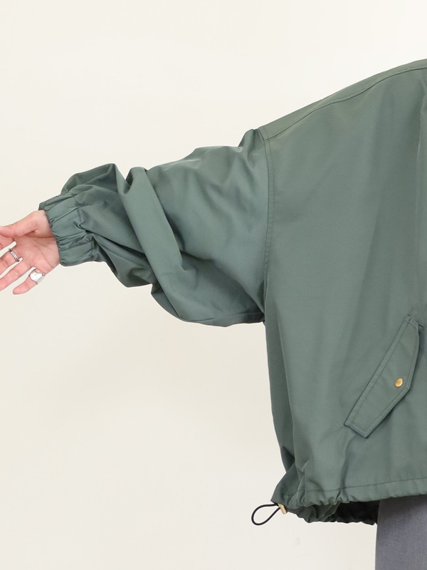 【trois】裾ドロストドルマンスリーブブルゾン