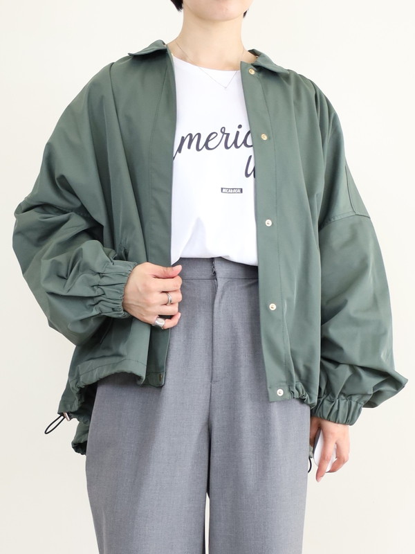 【trois】裾ドロストドルマンスリーブブルゾン