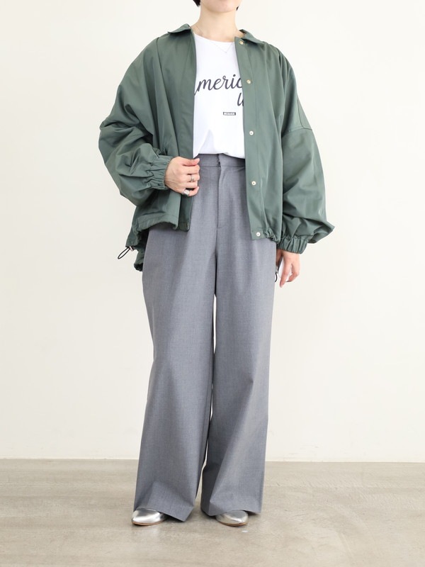 【trois】裾ドロストドルマンスリーブブルゾン
