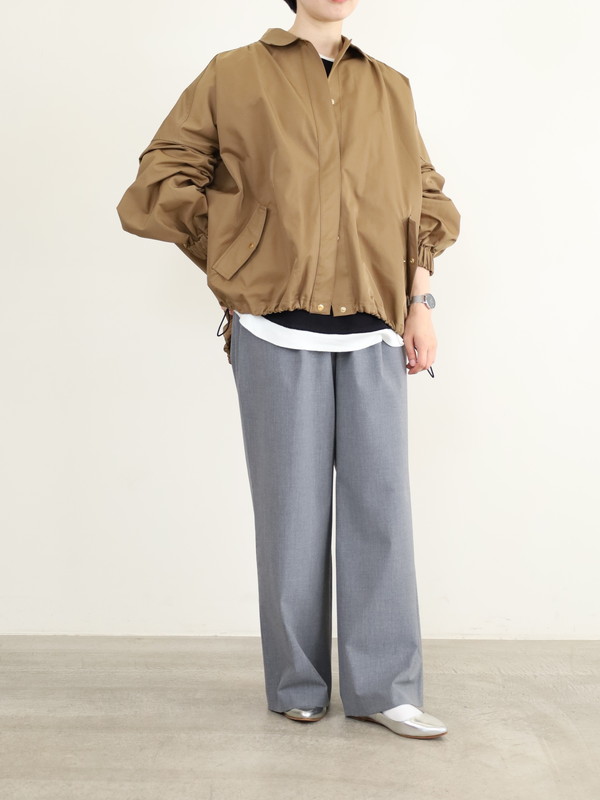 【trois】裾ドロストドルマンスリーブブルゾン