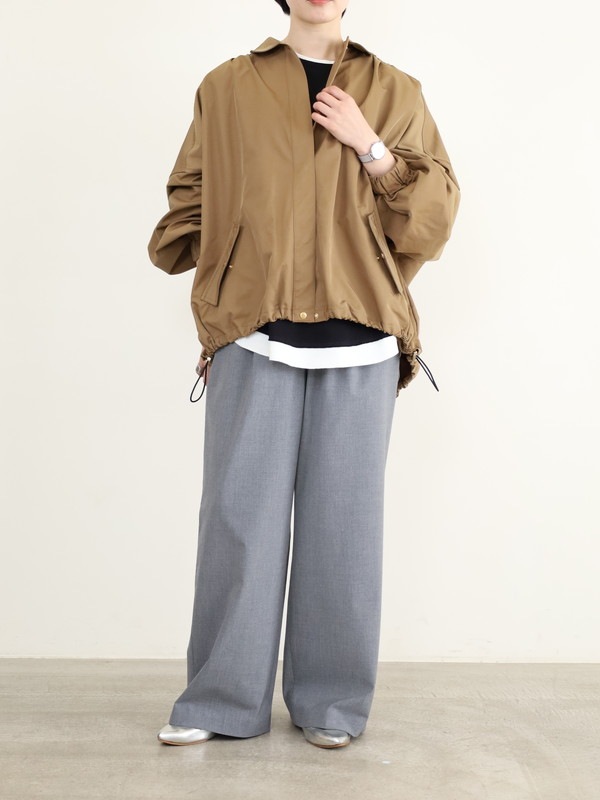 【trois】裾ドロストドルマンスリーブブルゾン