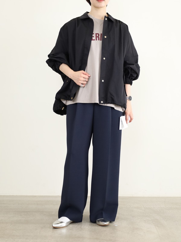 【trois】裾ドロストドルマンスリーブブルゾン