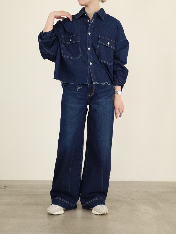 【JOHNBULL】デニムワイドパンツ