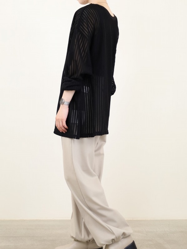 【CHIGNON】スポンジストライプシアートップス