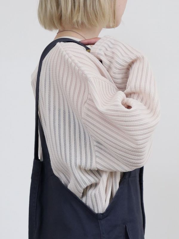 【CHIGNON】スポンジストライプシアートップス