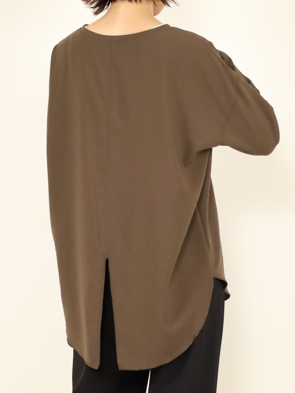 【dolly-sean】ストレッチジョーゼット長袖ブラウス