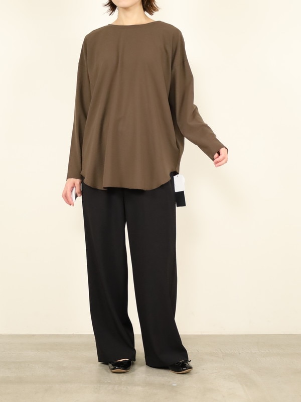 【dolly-sean】ストレッチジョーゼット長袖ブラウス