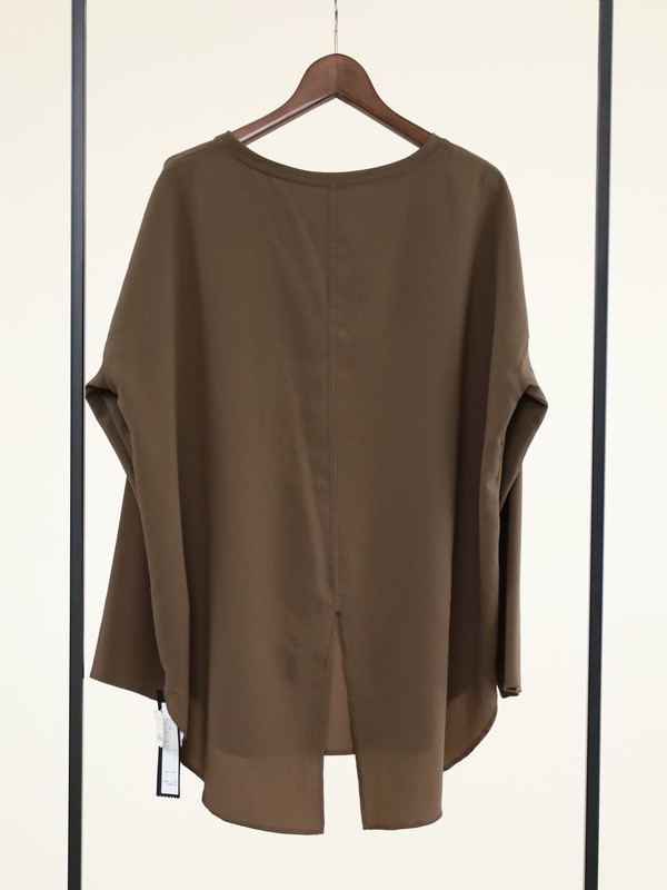 【dolly-sean】ストレッチジョーゼット長袖ブラウス