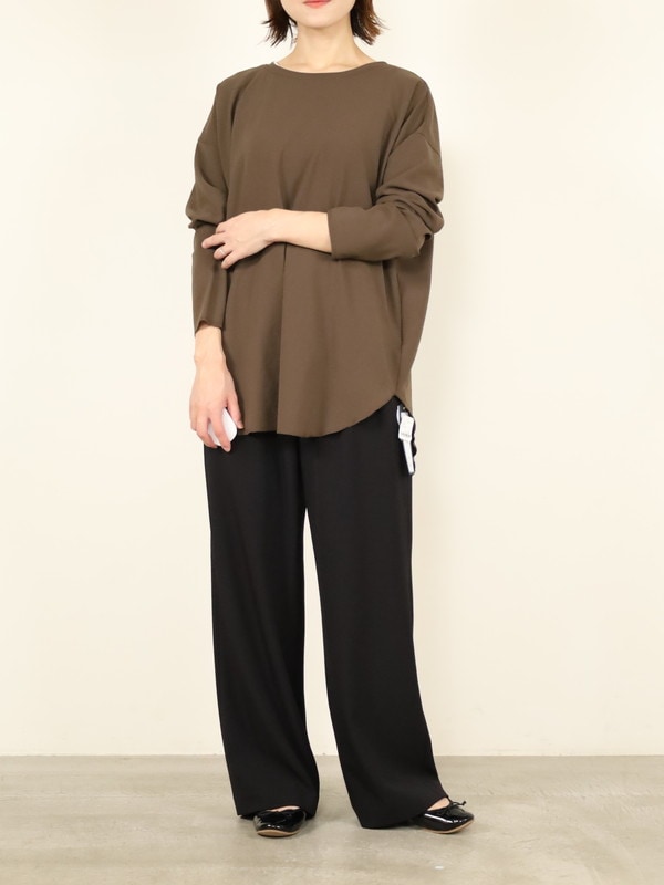 【dolly-sean】ストレッチジョーゼット長袖ブラウス