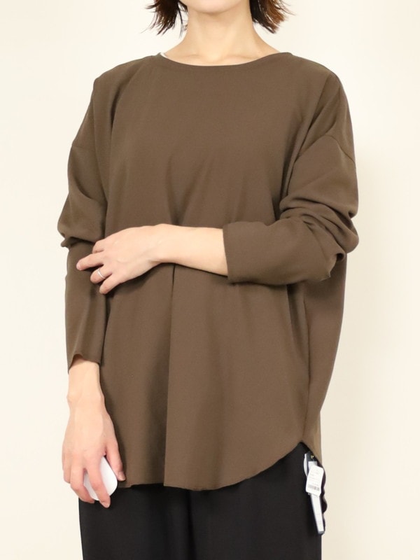 【dolly-sean】ストレッチジョーゼット長袖ブラウス