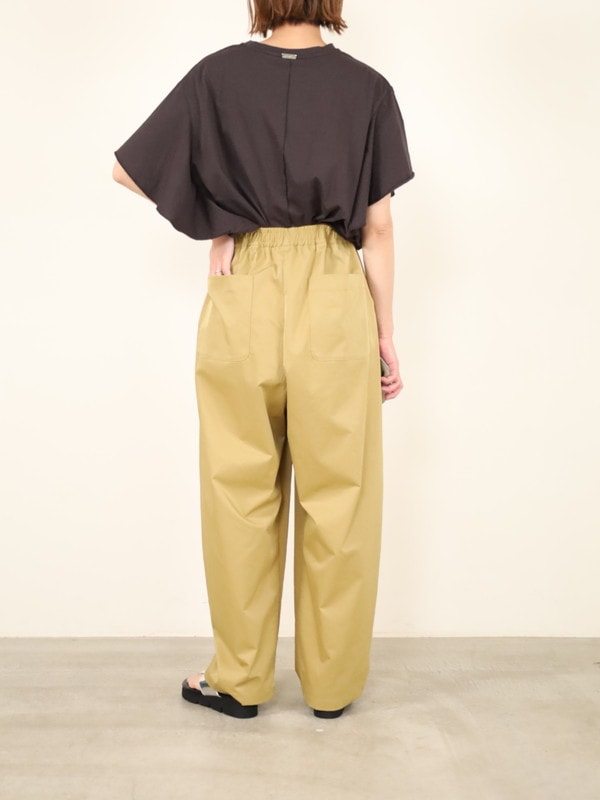 【LeMelange】バレルレッグストレッチイージーパンツ